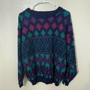 Colorful Geometric Pattern Sweater